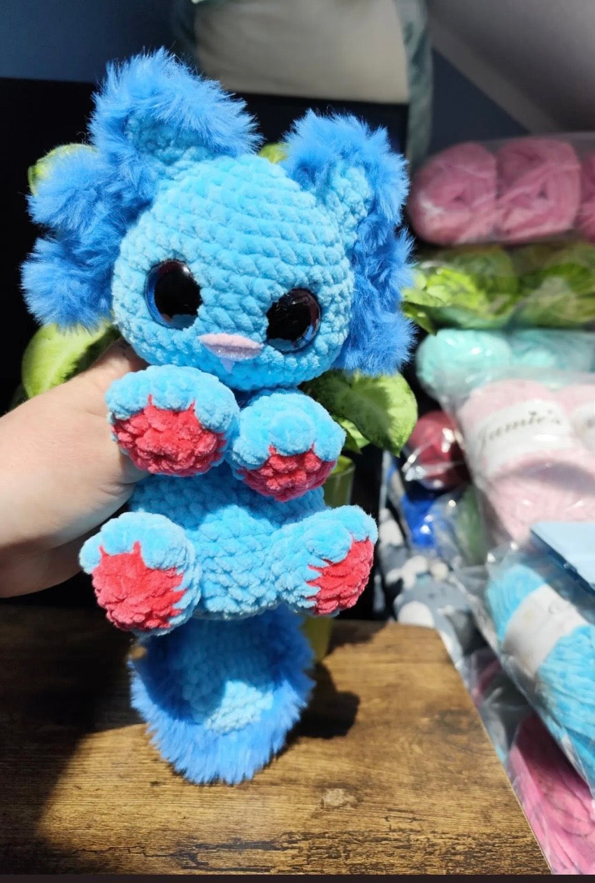 Mitzy das Axolotlkitty - Häkelanleitung (PDF Datei) Komplett auf Deutsch