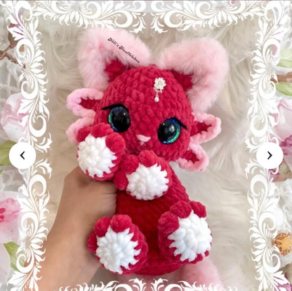 Mitzy das Axolotlkitty - Häkelanleitung (PDF Datei) Komplett auf Deutsch