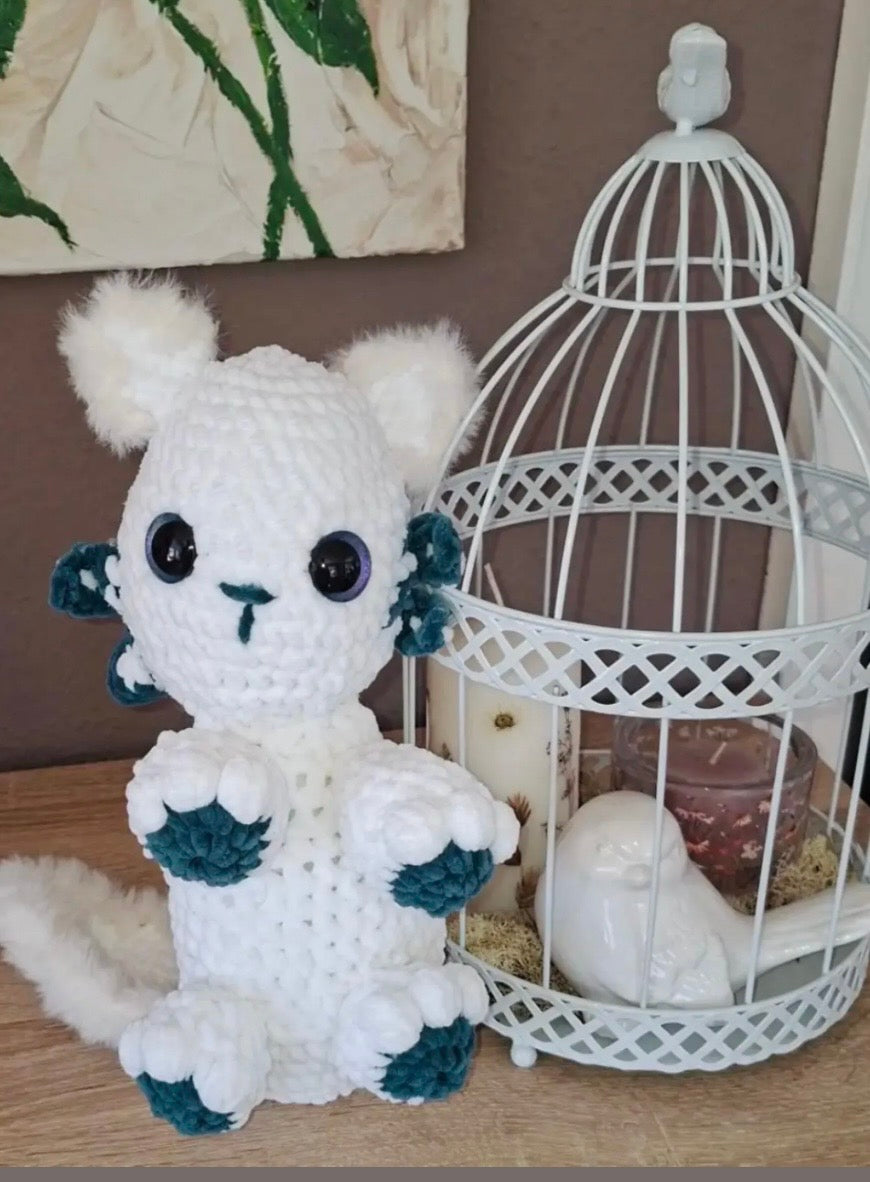 Mitzy das Axolotlkitty - Häkelanleitung (PDF Datei) Komplett auf Deutsch