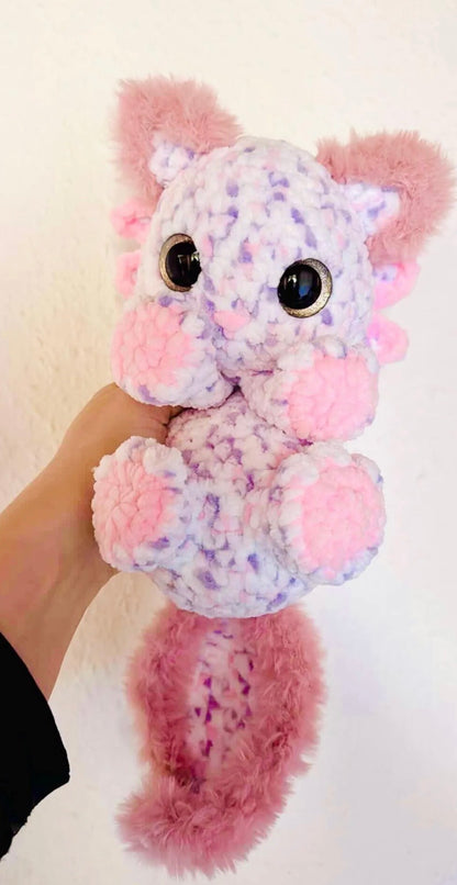 Mitzy das Axolotlkitty - Häkelanleitung (PDF Datei) Komplett auf Deutsch