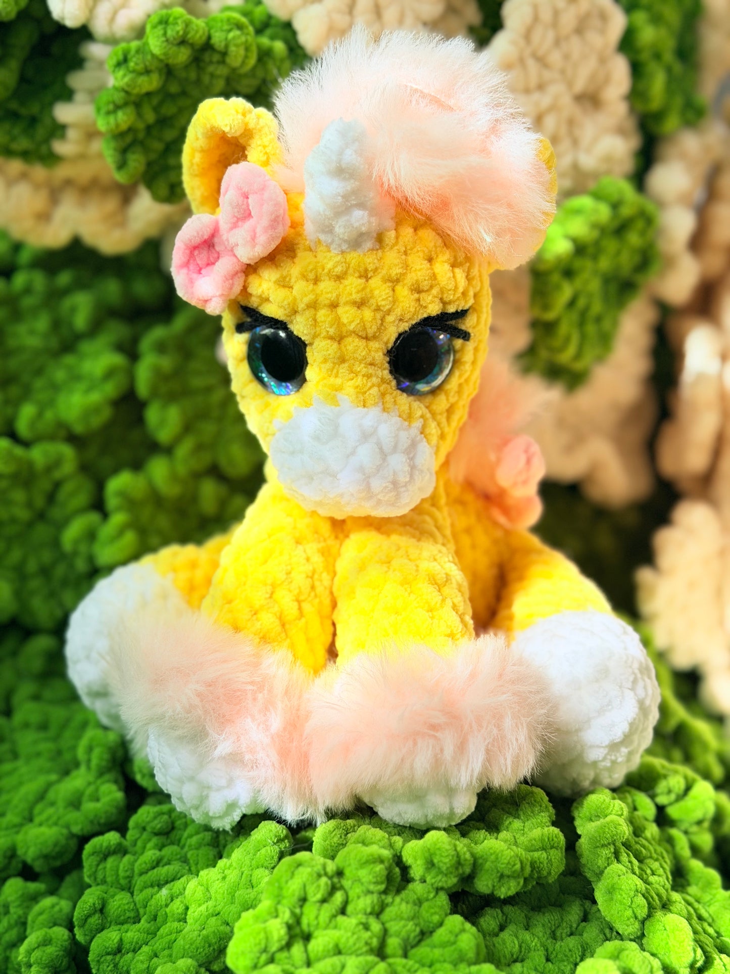 Aurelia das Baby Einhorn in Gelb Weiß Edition