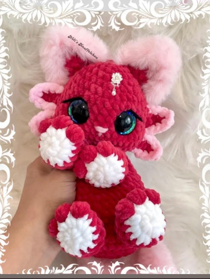 Mitzy das Axolotlkitty - Häkelanleitung (PDF Datei) Komplett auf Deutsch